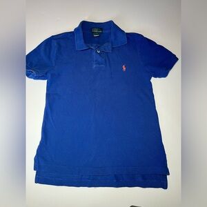 Ralph Lauren Blue Polo with Orange Pony Embroidery Boys sz 8